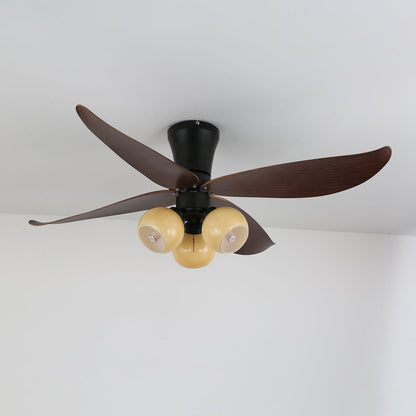 Scandinavische Plafondventilator met Verlichting Hout & Glas Design 90cm