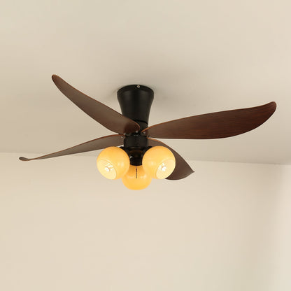 Scandinavische Plafondventilator met Verlichting Hout & Glas Design 90cm