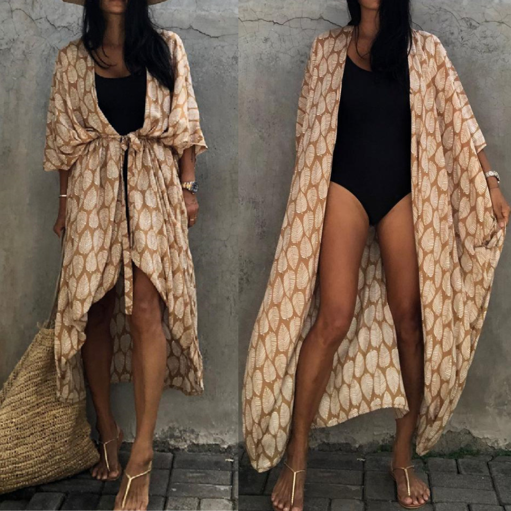 Kimono Jurk Zomer Strandjurk Vrouw