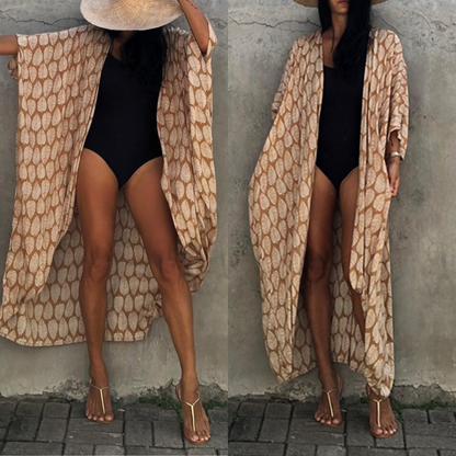 Kimono Jurk Zomer Strandjurk Vrouw