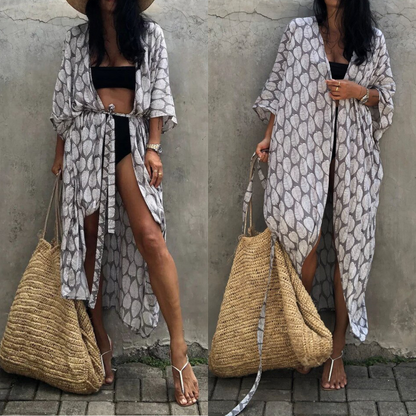 Kimono Jurk Zomer Strandjurk Vrouw