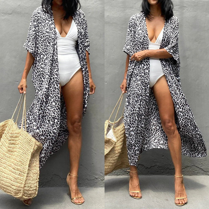 Kimono Jurk Zomer Strandjurk Vrouw