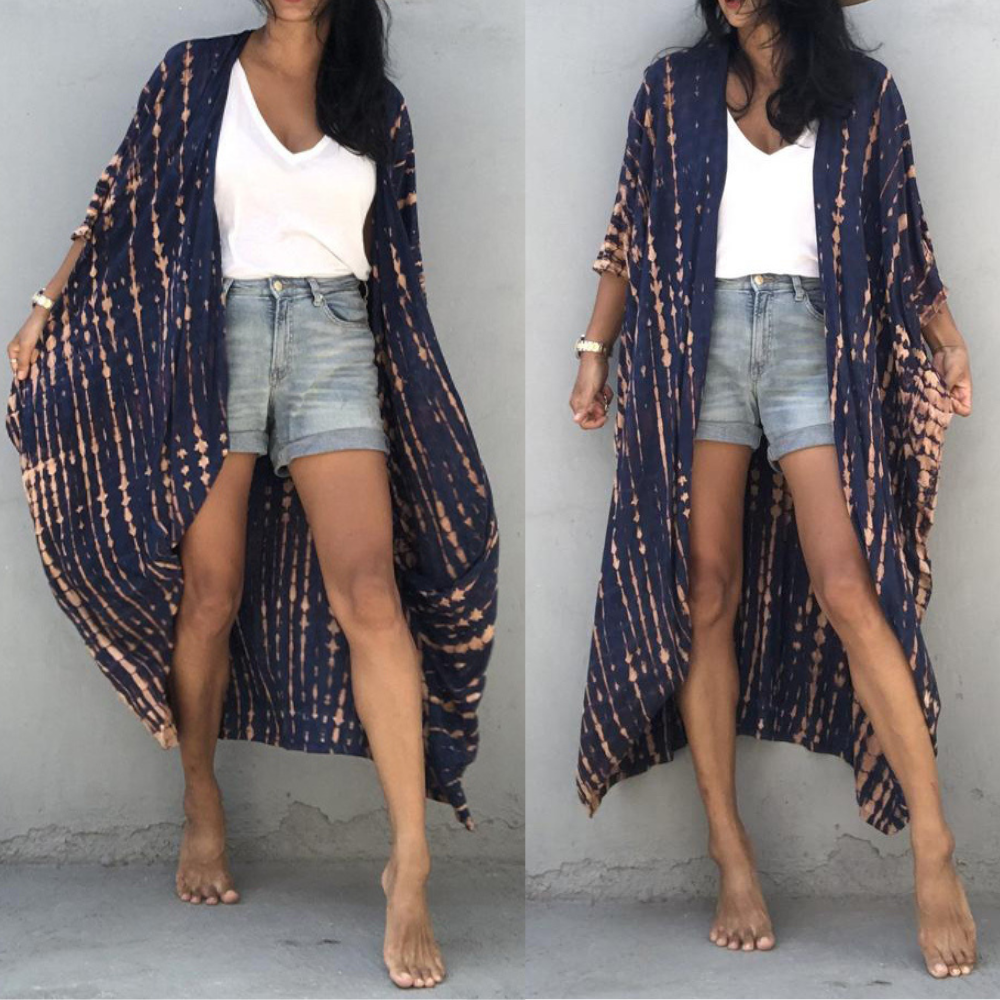 Kimono Jurk Zomer Strandjurk Vrouw