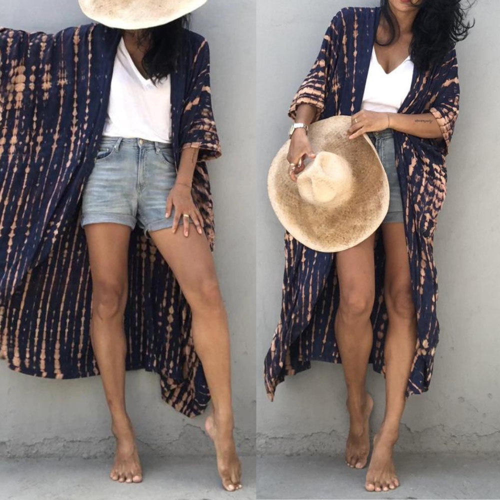 Kimono Jurk Zomer Strandjurk Vrouw