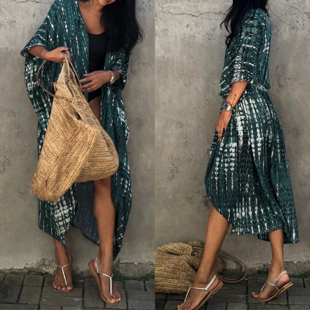 Kimono Jurk Zomer Strandjurk Vrouw