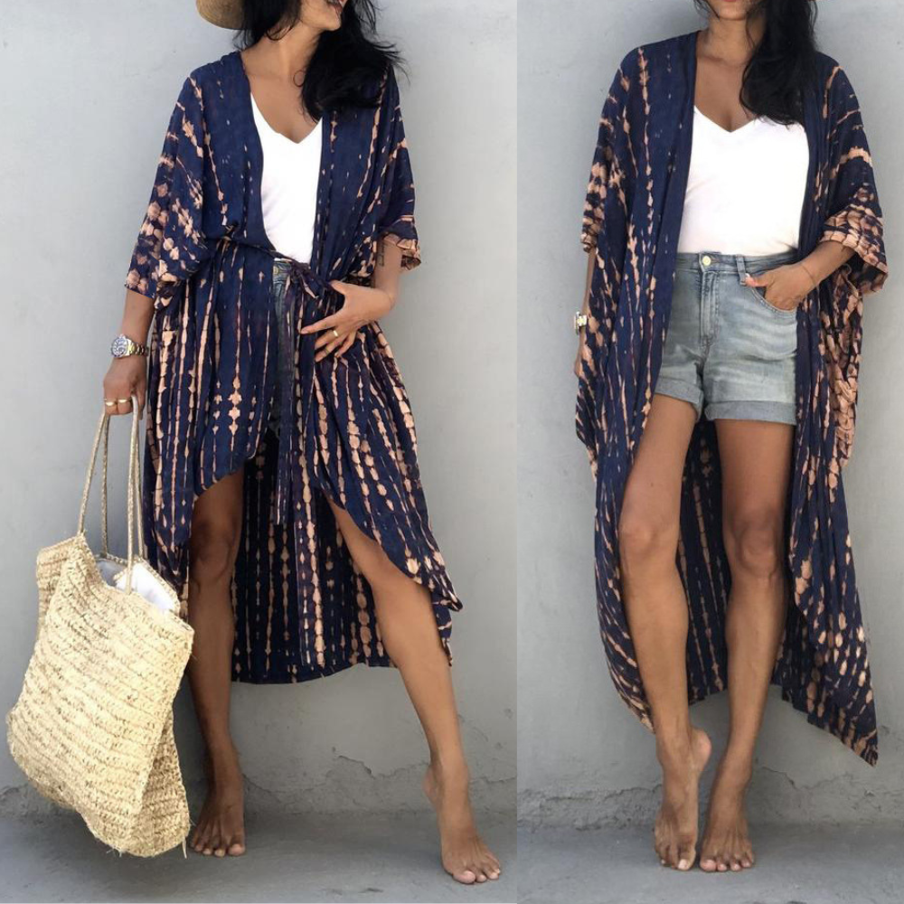 Kimono Jurk Zomer Strandjurk Vrouw - StudioMarella