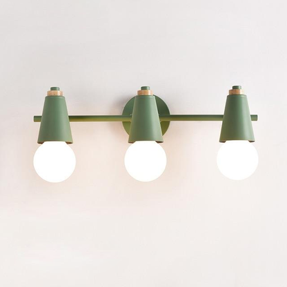 Wandlamp Metaal Hout 2 of 3 Lichts E27 Gekleurd Modern Slaapkamer Woonkamer