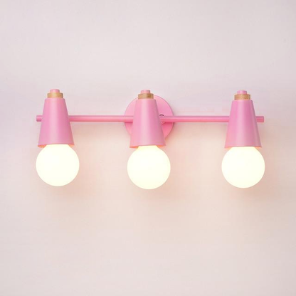 Wandlamp Metaal Hout 2 of 3 Lichts E27 Gekleurd Modern Slaapkamer Woonkamer