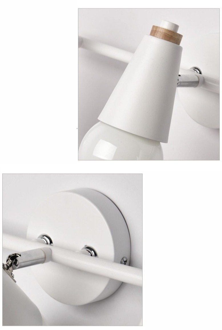 Wandlamp Metaal Hout 2 of 3 Lichts E27 Gekleurd Modern Slaapkamer Woonkamer