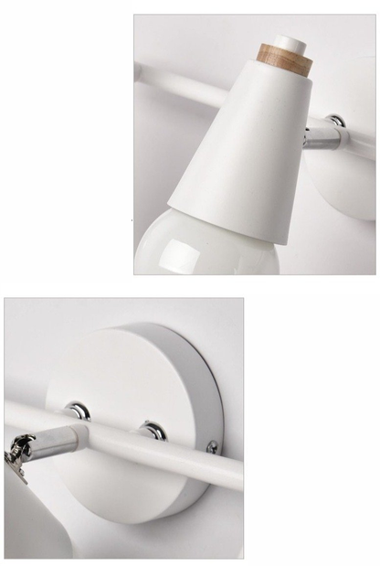 Wandlamp Metaal Hout 2 of 3 Lichts E27 Gekleurd Modern Slaapkamer Woonkamer