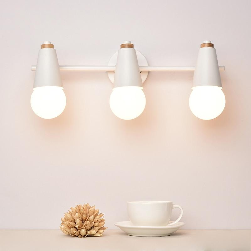 Wandlamp Metaal Hout 2 of 3 Lichts E27 Gekleurd Modern Slaapkamer Woonkamer