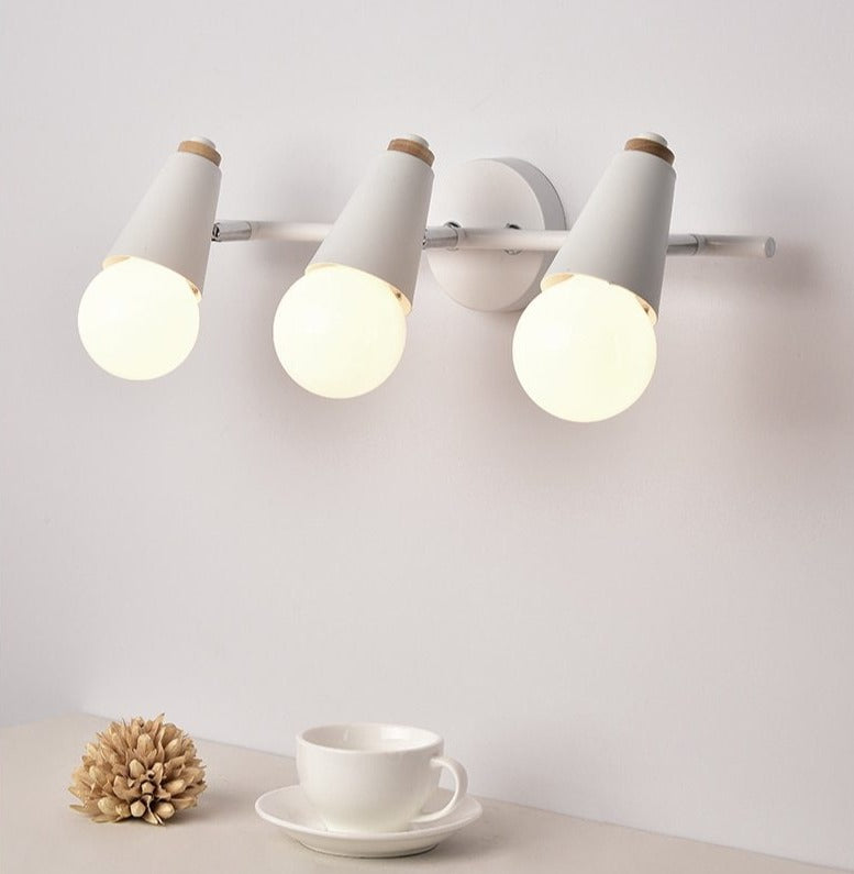 Wandlamp Metaal Hout 2 of 3 Lichts E27 Gekleurd Modern Slaapkamer Woonkamer