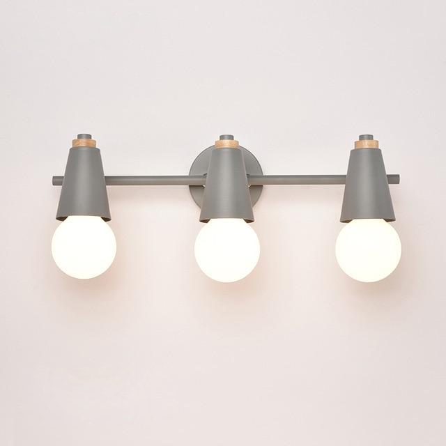 Wandlamp Metaal Hout 2 of 3 Lichts E27 Gekleurd Modern Slaapkamer Woonkamer