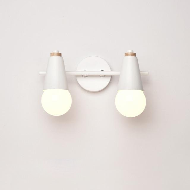 Wandlamp Metaal Hout 2 of 3 Lichts E27 Gekleurd Modern Slaapkamer Woonkamer