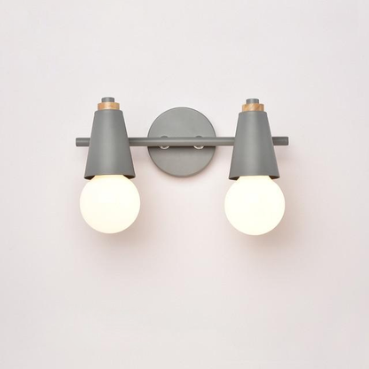 Wandlamp Metaal Hout 2 of 3 Lichts E27 Gekleurd Modern Slaapkamer Woonkamer