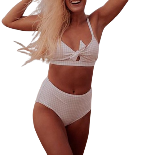 Bikini Set Bedekt Met Knoop Sluiting voor Vrouw