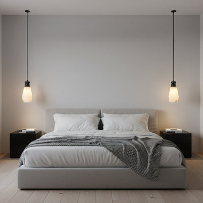 Hanglamp met Marmer en Imitatie Albast – Elegant Design met Zacht Licht