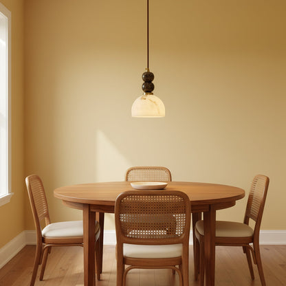 Hanglamp met Marmer en Imitatie Albast – Elegant Design met Zacht Licht