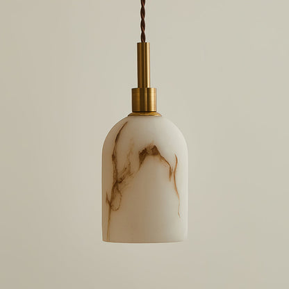 Hanglamp met Marmer en Imitatie Albast – Elegant Design met Zacht Licht