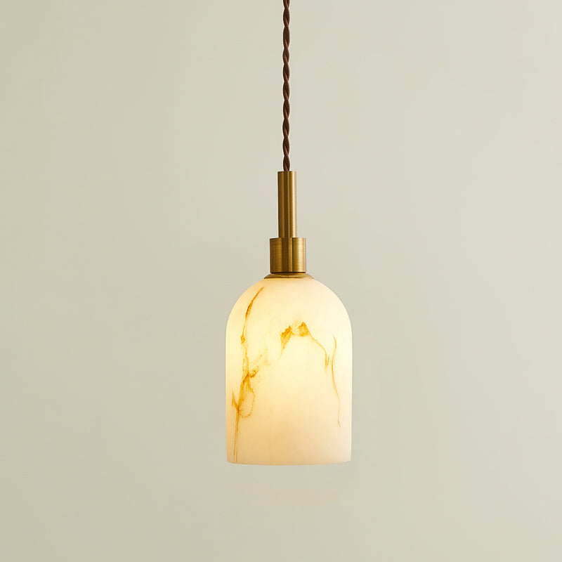 Hanglamp met Marmer en Imitatie Albast – Elegant Design met Zacht Licht