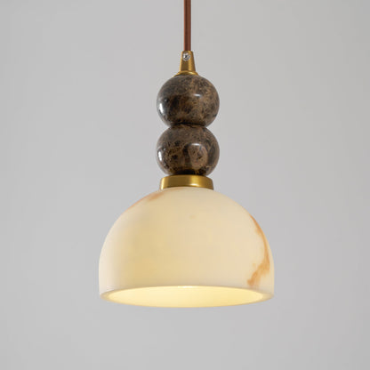 Hanglamp met Marmer en Imitatie Albast – Elegant Design met Zacht Licht