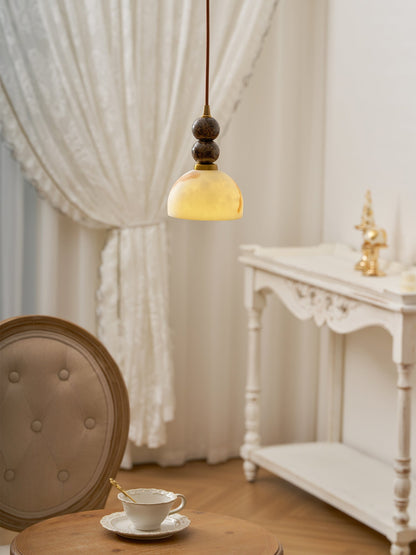 Hanglamp met Marmer en Imitatie Albast – Elegant Design met Zacht Licht