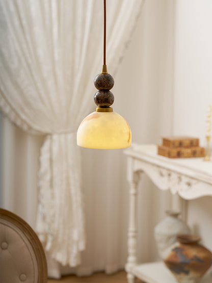 Hanglamp met Marmer en Imitatie Albast – Elegant Design met Zacht Licht