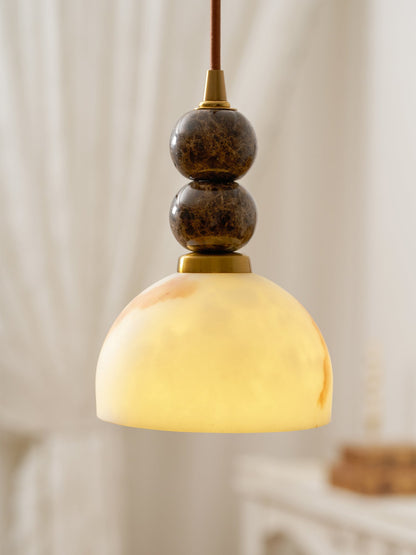 Hanglamp met Marmer en Imitatie Albast – Elegant Design met Zacht Licht
