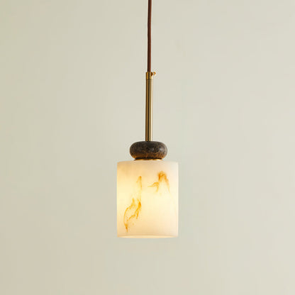 Hanglamp met Marmer en Imitatie Albast – Elegant Design met Zacht Licht