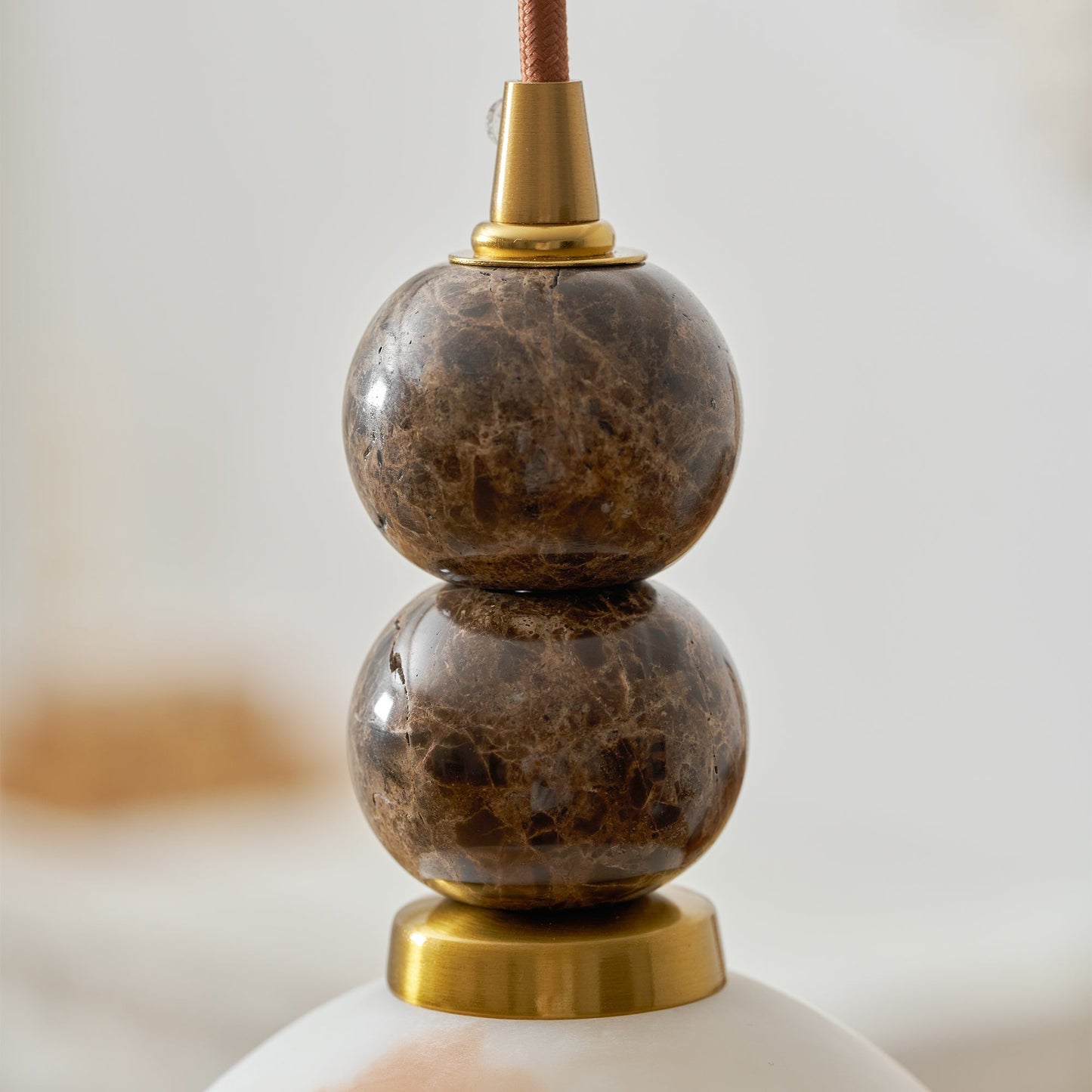 Hanglamp met Marmer en Imitatie Albast – Elegant Design met Zacht Licht