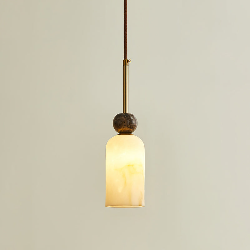 Hanglamp met Marmer en Imitatie Albast – Elegant Design met Zacht Licht
