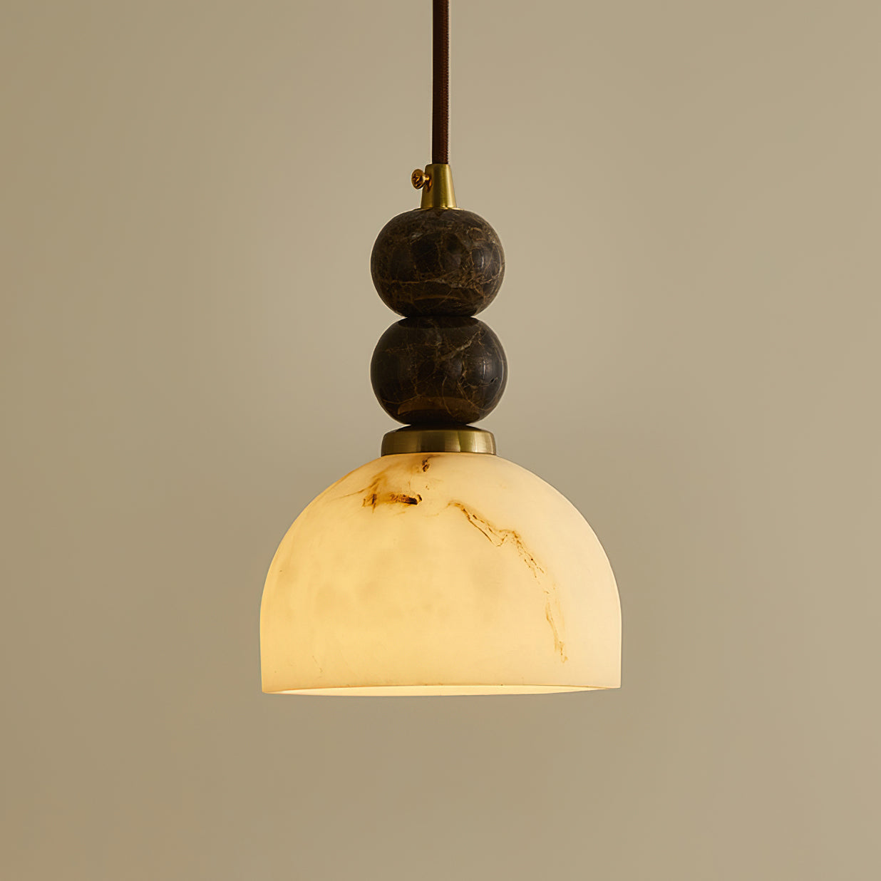 Hanglamp met Marmer en Imitatie Albast – Elegant Design met Zacht Licht