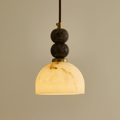 Hanglamp met Marmer en Imitatie Albast – Elegant Design met Zacht Licht