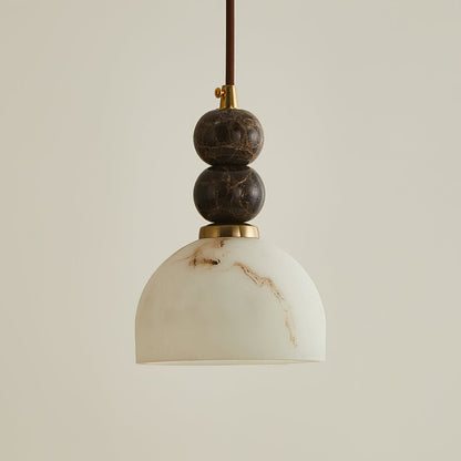 Hanglamp met Marmer en Imitatie Albast – Elegant Design met Zacht Licht