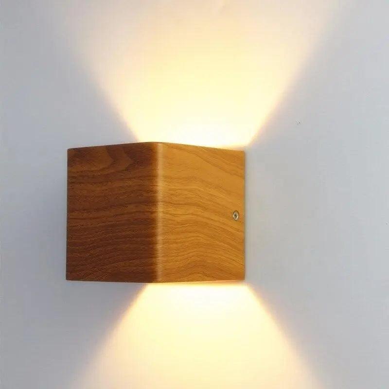 Wandlamp Hout Faux Slaapkamer Scandinavisch Design Nordic Stijl Verlichting