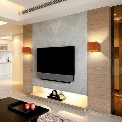 Wandlamp Hout Faux Slaapkamer Scandinavisch Design Nordic Stijl Verlichting