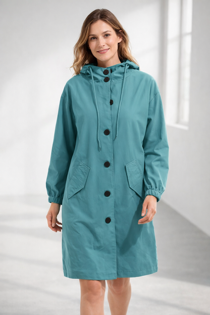 Dame Parka Met Kap Medium Lengte - StudioMarella