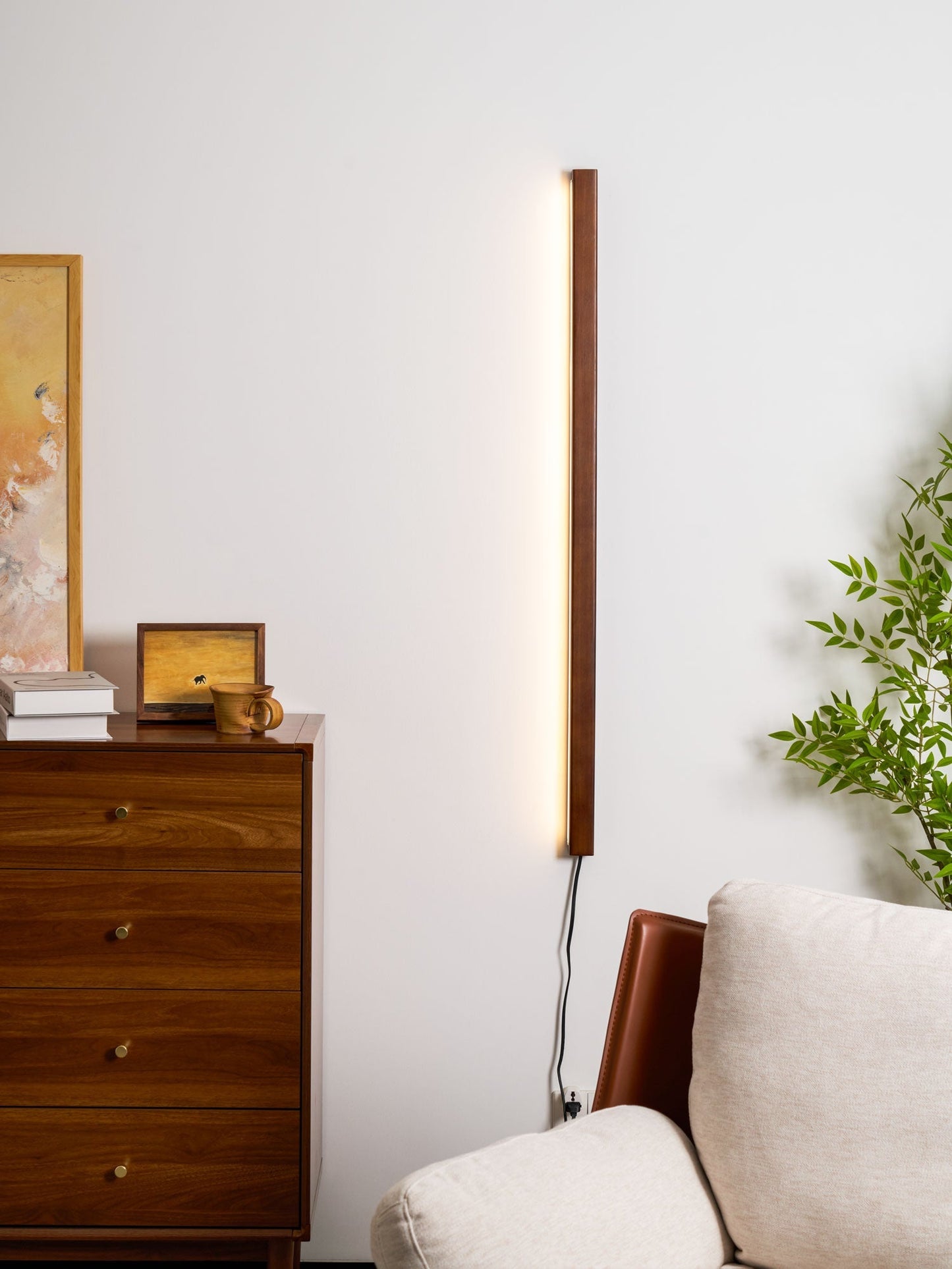 Ronde Houten Wandlamp met LED — Scandinavisch Design met Dimfunctie — Verkrijgbaar in Drie Maten