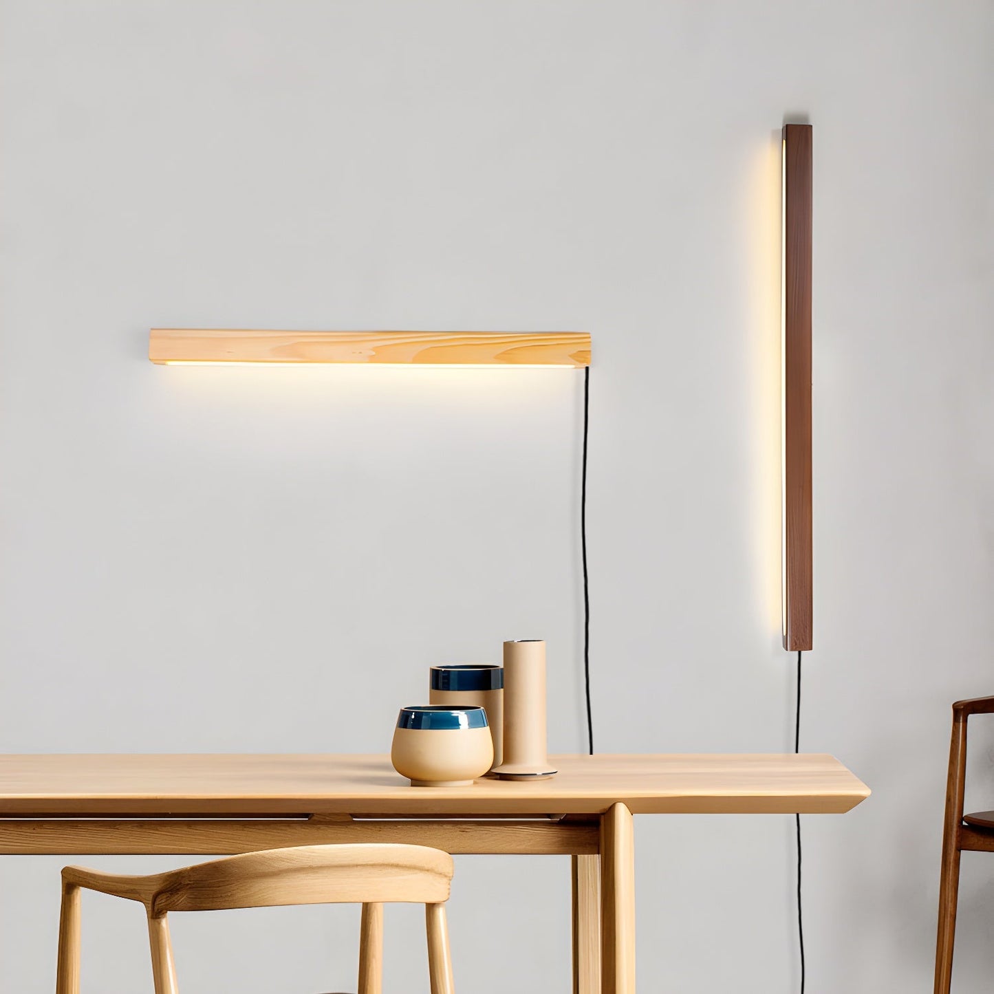 Ronde Houten Wandlamp met LED — Scandinavisch Design met Dimfunctie — Verkrijgbaar in Drie Maten
