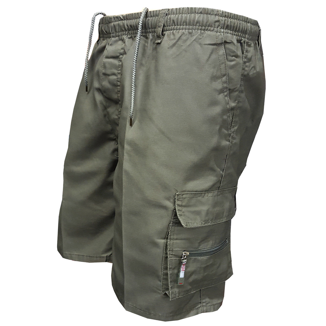 Heren Cargo Broek Zwart Katoen Shorts - StudioMarella
