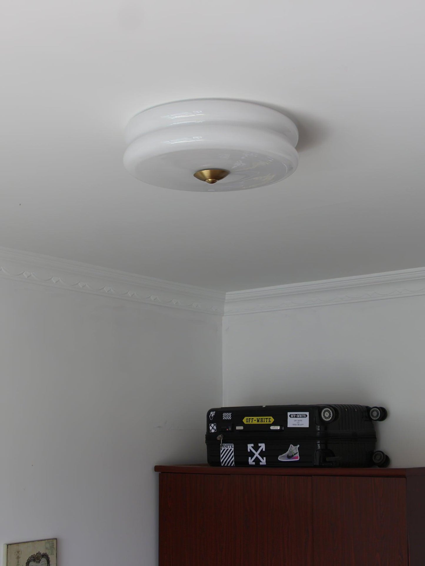 Art deco plafondlamp met geometrisch design en warm ledlicht voor stijlvolle interieurs