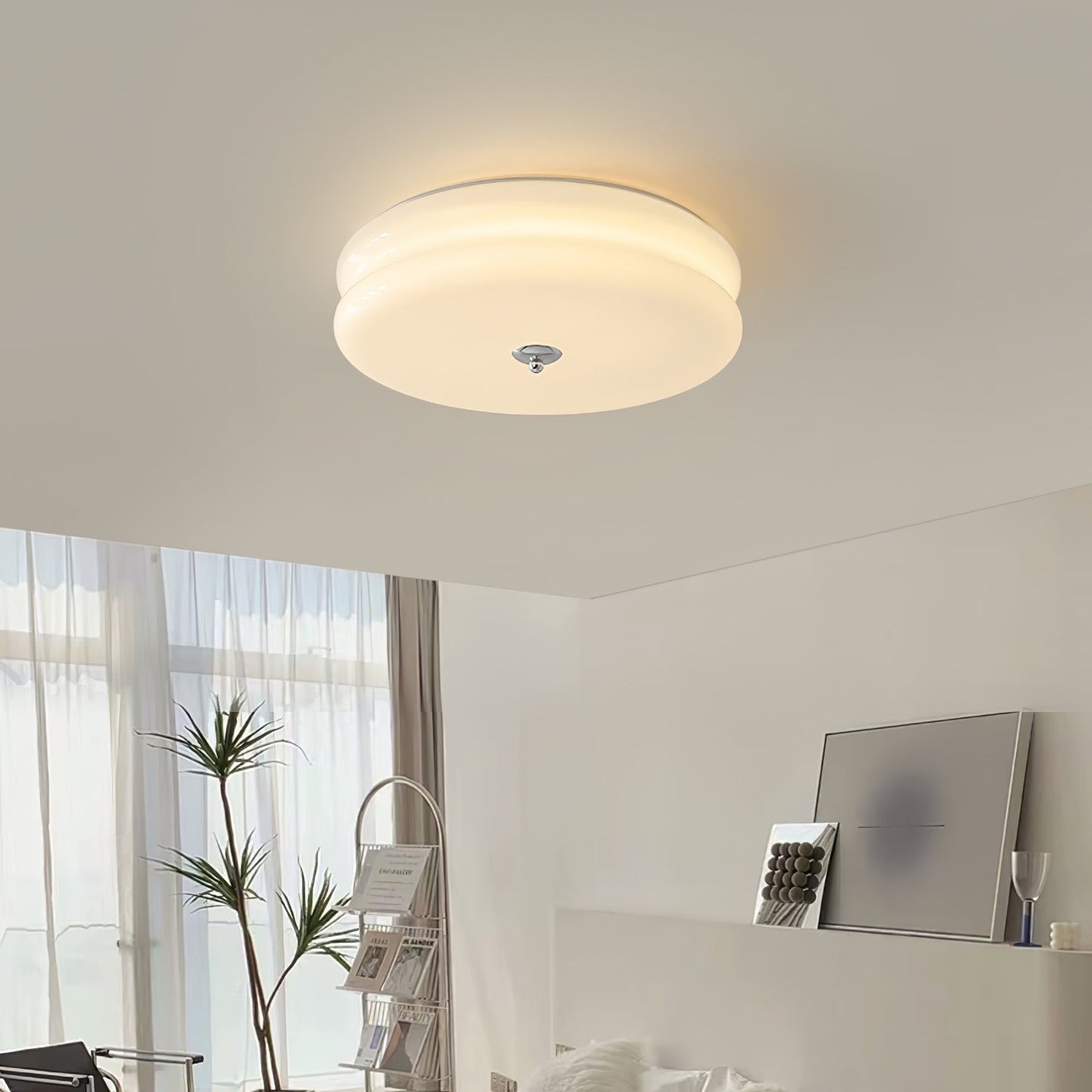 Art deco plafondlamp met geometrisch design en warm ledlicht voor stijlvolle interieurs