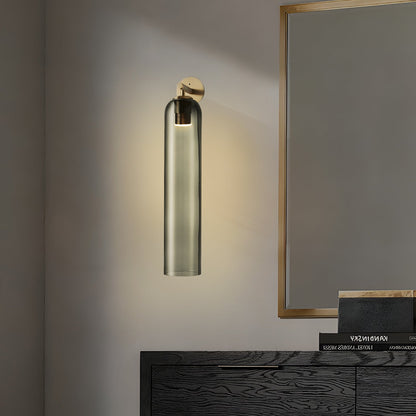 Glazen wandlamp met cilindervorm – elegante wandverlichting voor binnen