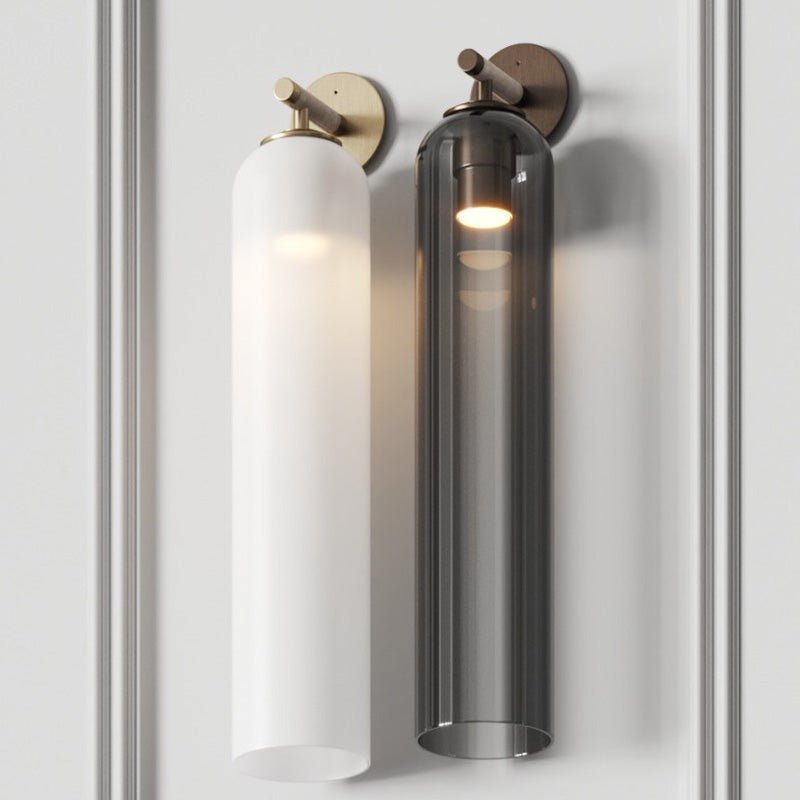 Glazen wandlamp met cilindervorm – elegante wandverlichting voor binnen