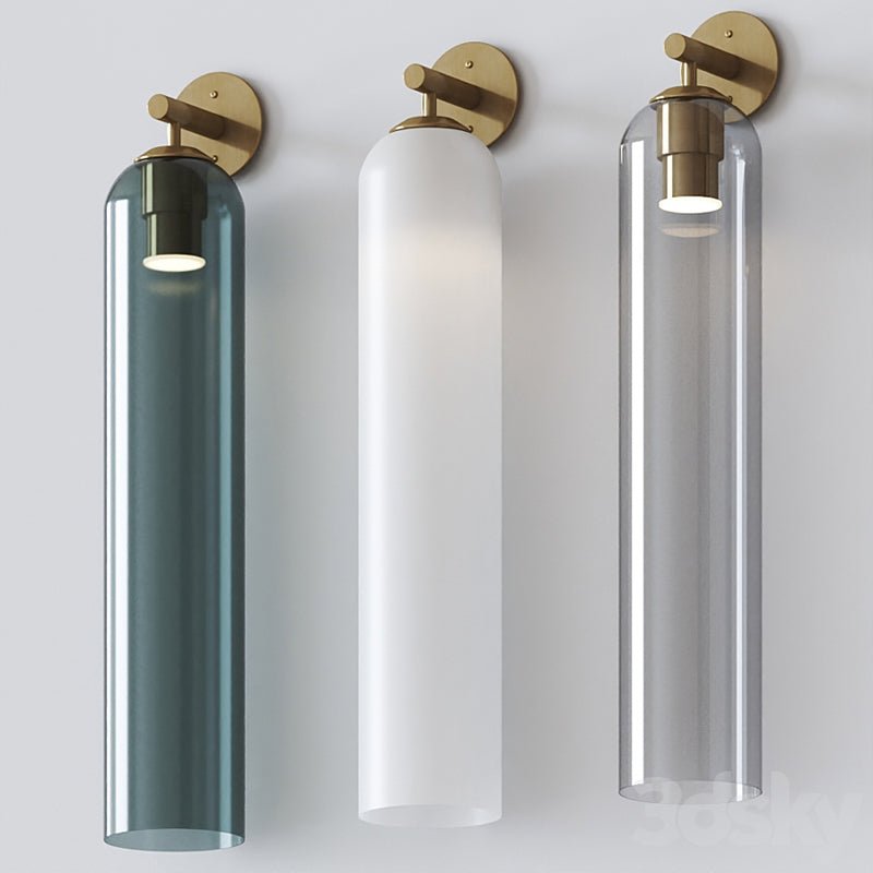 Glazen wandlamp met cilindervorm – elegante wandverlichting voor binnen