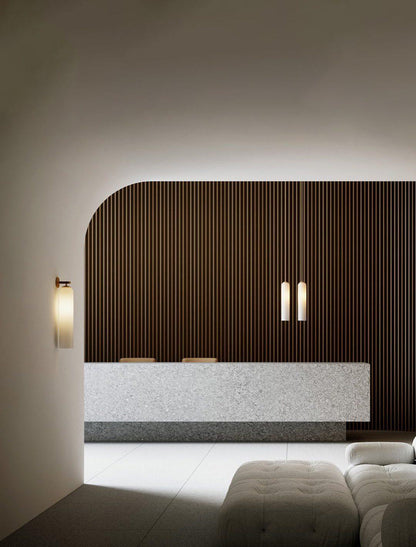 Glazen wandlamp met cilindervorm – elegante wandverlichting voor binnen