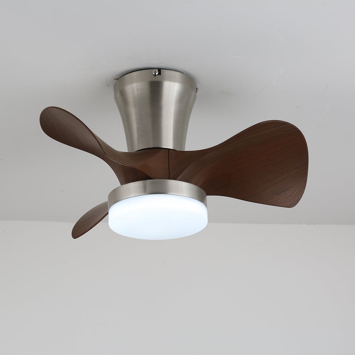 Moderne Plafondventilator met Verlichting en Houten Bladen – 3 Snelheden & Afstandsbediening 55cm