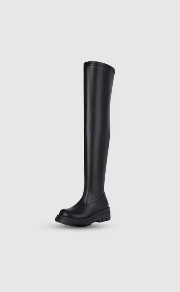 Hoge Hak Laars Overknee Zwart Chic Stijl - StudioMarella