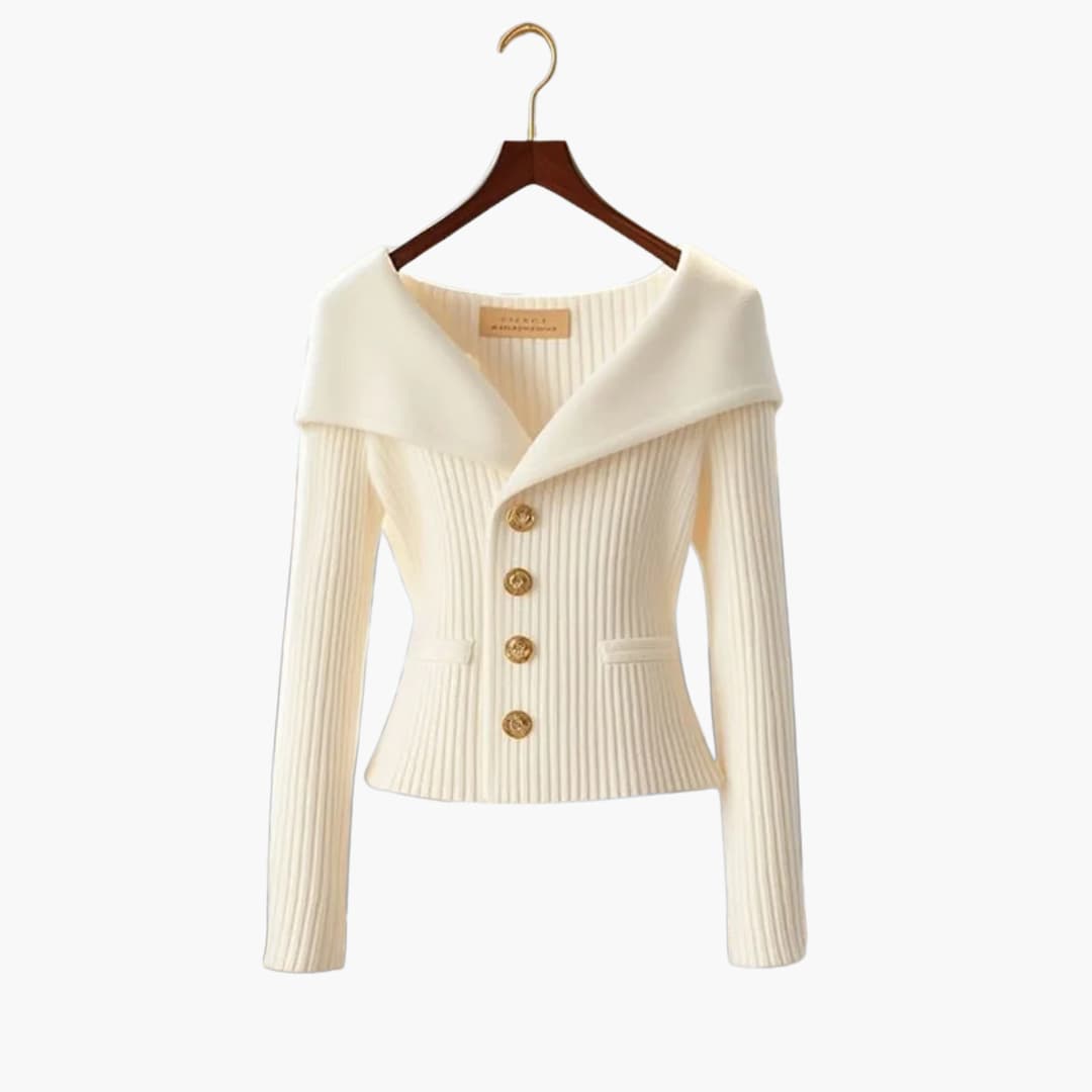 Vrouwen Cardigan Geribbeld Vest Met Knopen - StudioMarella