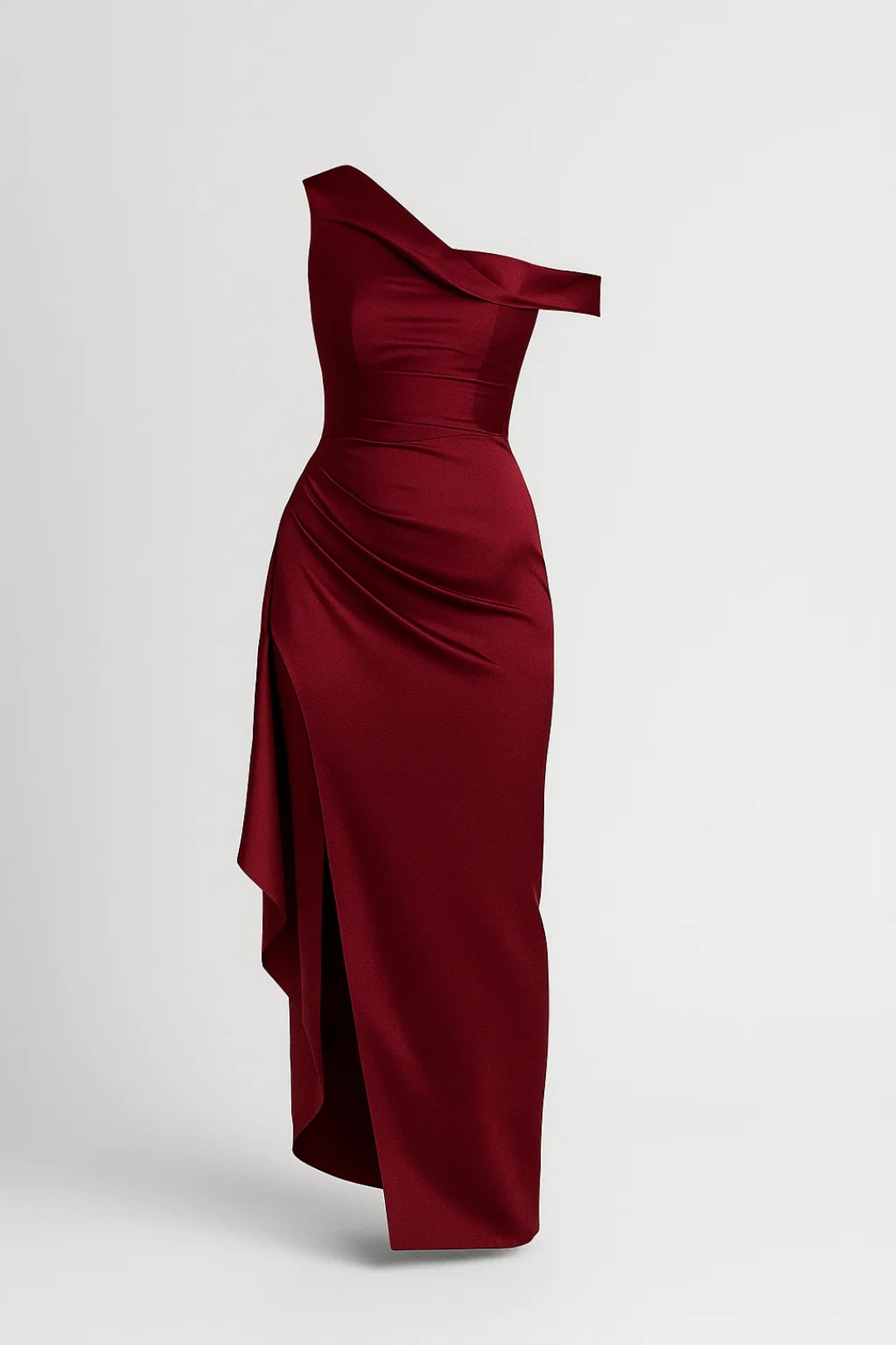 Elegante One Shoulder Maxi Jurk voor Dames met Split - StudioMarella
